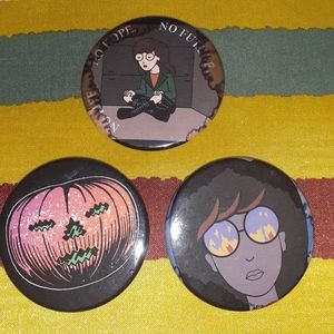 Lot of Large Daria & Halloween Pins
